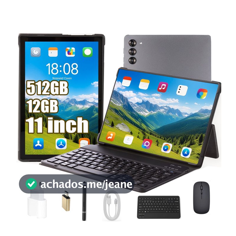 2026 NovoTablet Pad S10 12GB 512GB Android 14 11' Com Chamadas 16MP 32MP