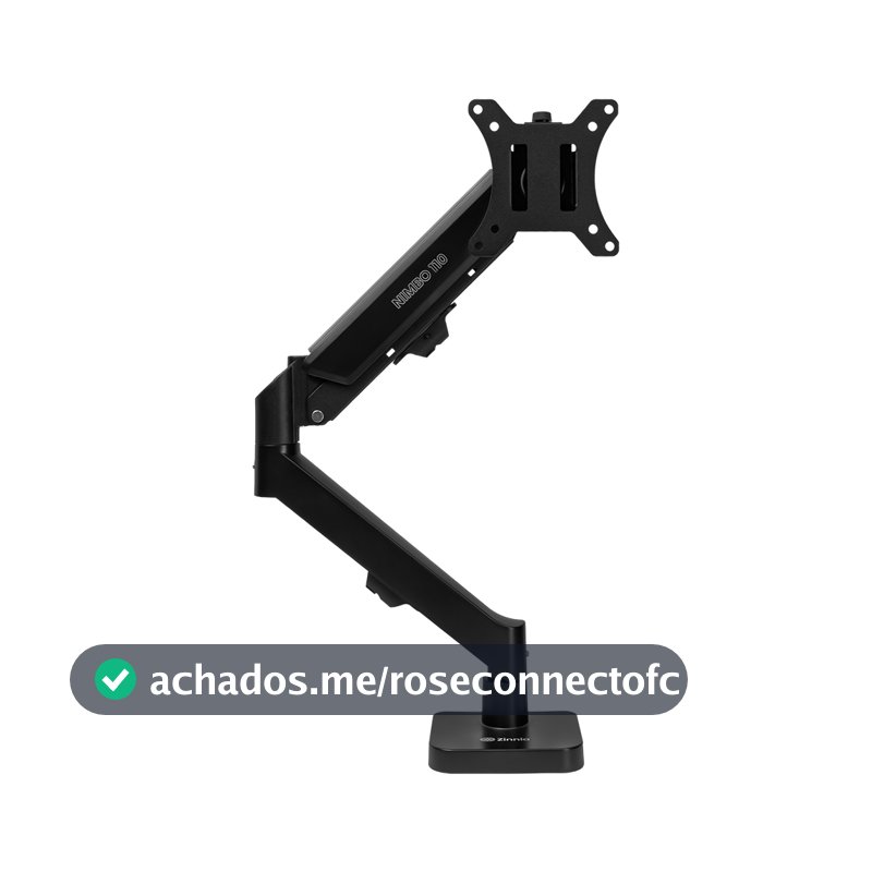 Suporte Articulado Para Monitor 13 a 32 Pistão a Gás Ajustável Zinnia Nimbo 110 Preto