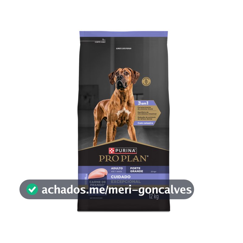 Pro Plan Ração Cuidado Excepcional Cães Adultos Porte Grande - Frango 12 Kg