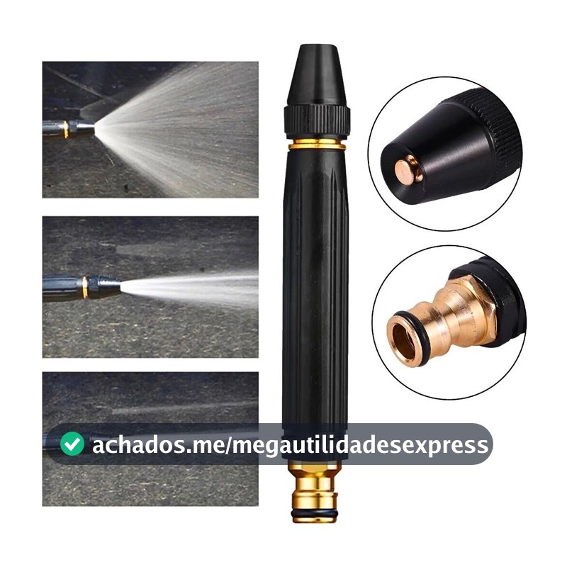 Bico Alta Pressão Para Mangueira + Conector Top