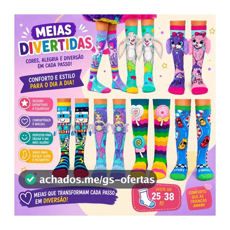 Meias Malucas 25 ao 40 Dos Desenhos Animados Longas Das Crianças Adulto De Meia Panturrilha