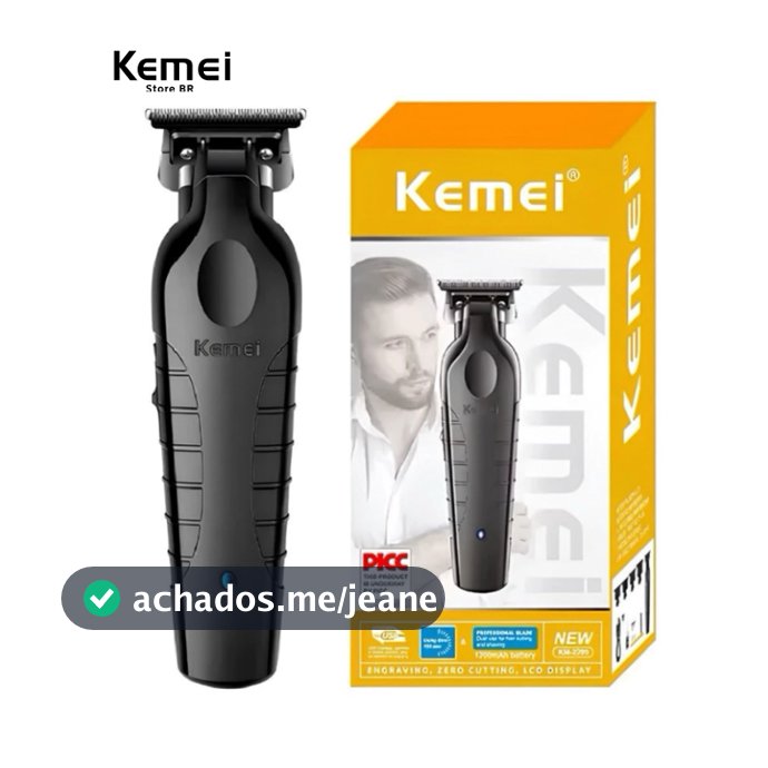 KEMEI 2299 Aparador de cabelo lâmina ajustável, profissional , USB , cortador para cabelos KM 2299 Bivolt