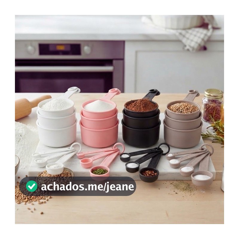 Kit Medidor Colher ou Xicara para Geladinho Receitas Bolos Massas Confeitaria