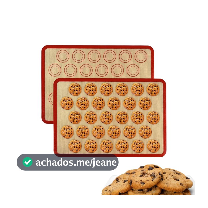 Tapete De Silicone E Fibra De Vidro Culinário 42x30cm poder usar no forno casa
