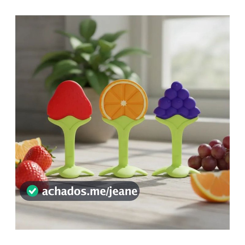 Frutas Mordedor Sensorial Texturas Bebe Gengiva Dentes Brinquedo Mordedor para Bebes Frutinhas