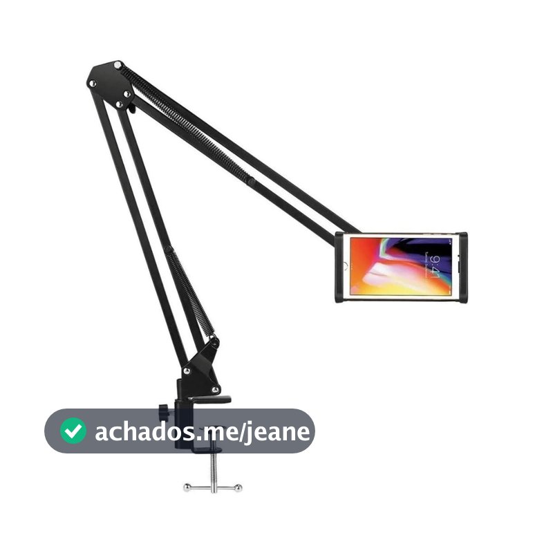 Braço Suporte Pedestal Mesa Microfone Tablet Celular Grande