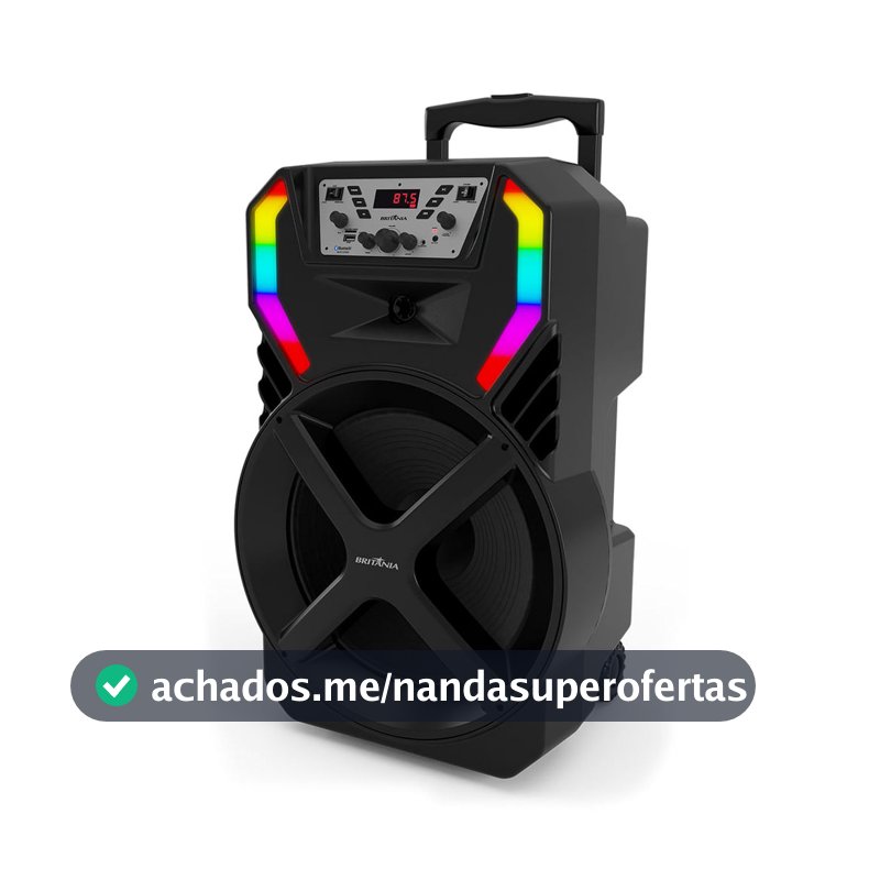 Caixa de Som Amplificada Britânia BCX12500 Woofer 15” 1000W