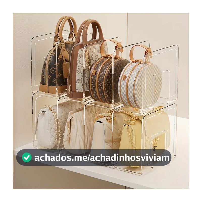Organizador Acrilico Escritorio Estante Sala Multiuso Livros Bolsa Clutch Carteira Paramount