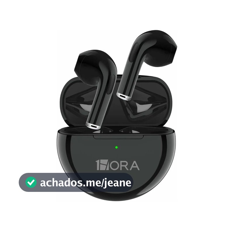 Fone de Ouvido Sem Fio 1Hora Aut119n Bluetooth 5.3 Preto