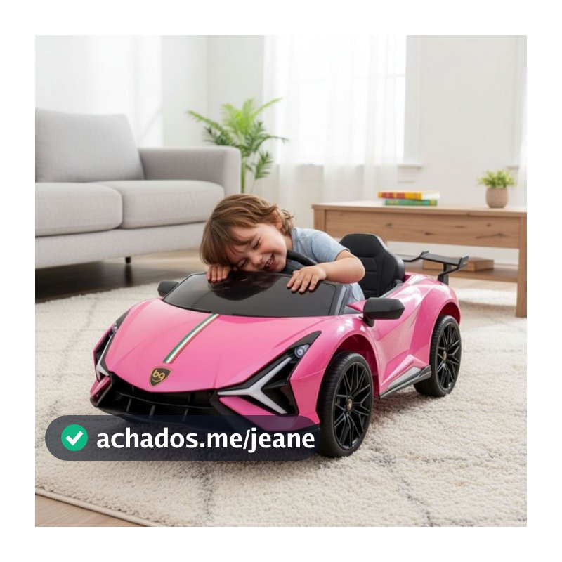 Carro Elétrico Sport Infantil Bateria com Música Luz e Controle Remoto Brinq Kids