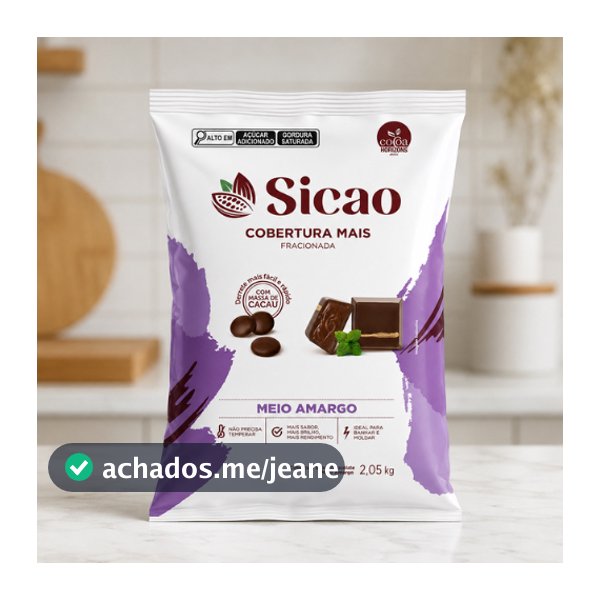 Cobertura Mais Gotas Meio Amargo 2,05kg Sicao