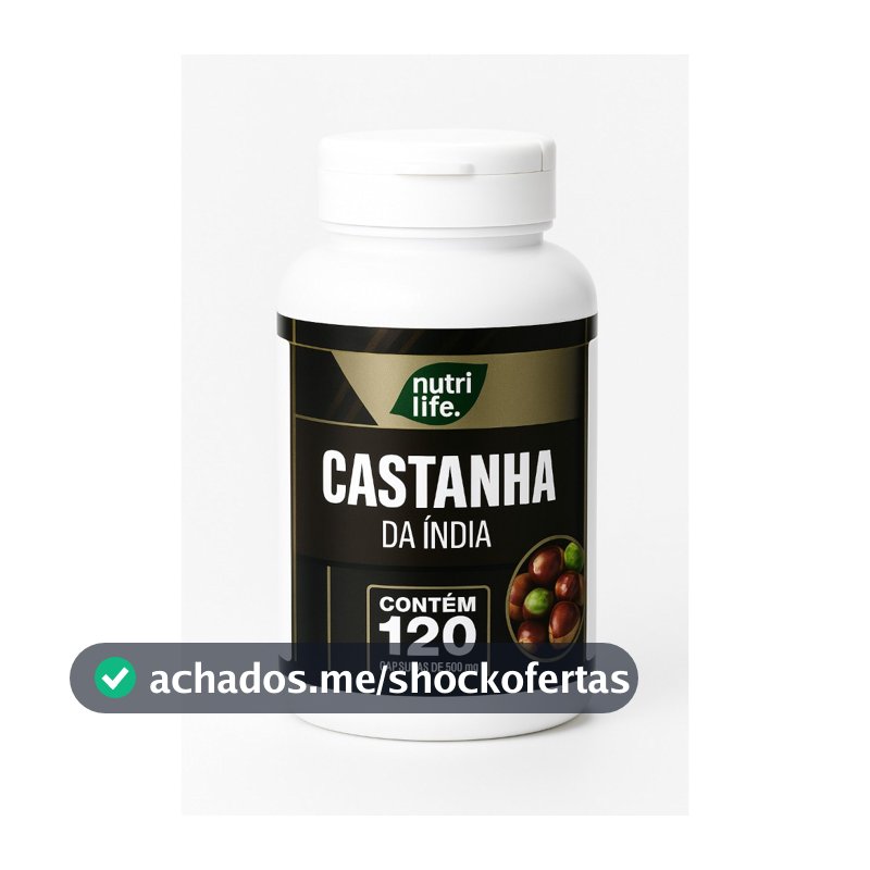 capsulas de castanha circulação varizes 500mg nutri life 120capsulas cada