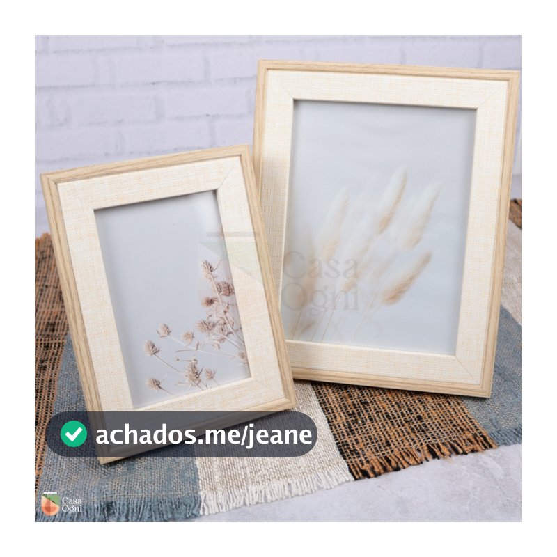 Porta Retratos de Mesa MDF Quadro Moldura Decorativa de Fotos 10x15cm ou 15x20cm com Vidro