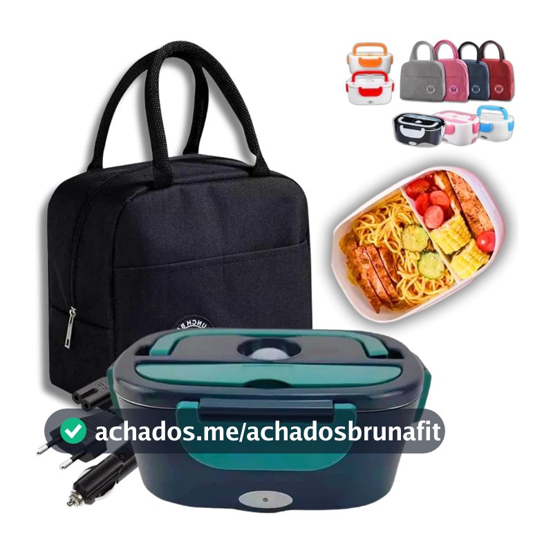 Marmita Eletrica Bivolt 1.5L 40W 12v 24v 110v 220v C/ Bolsa Uber Taxi Trabalho