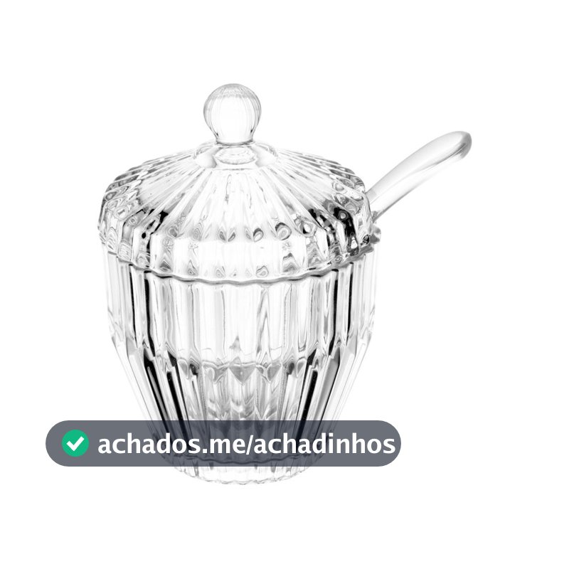 Açucareiro Wolff Imperatriz de Cristal 8cm x 8cm x 11cm Açucareiro para Mesa Posta Café e Chá Elegante Qualidade Cozinha