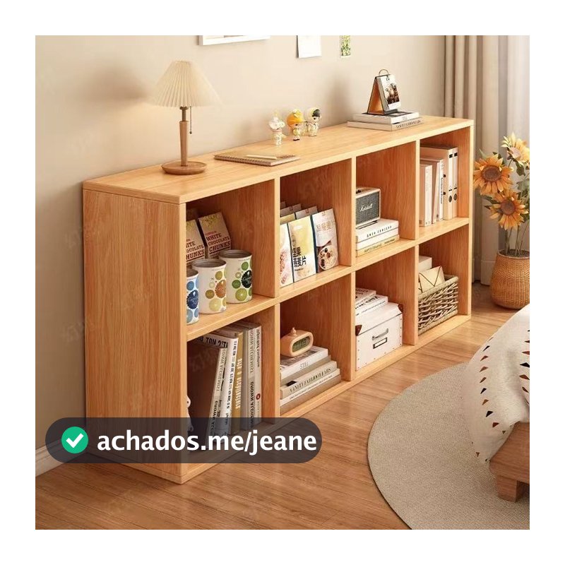 Estante de madeira com porta, estante para livros, armário baixo, piso, organizador de escritório doméstico, prateleiras