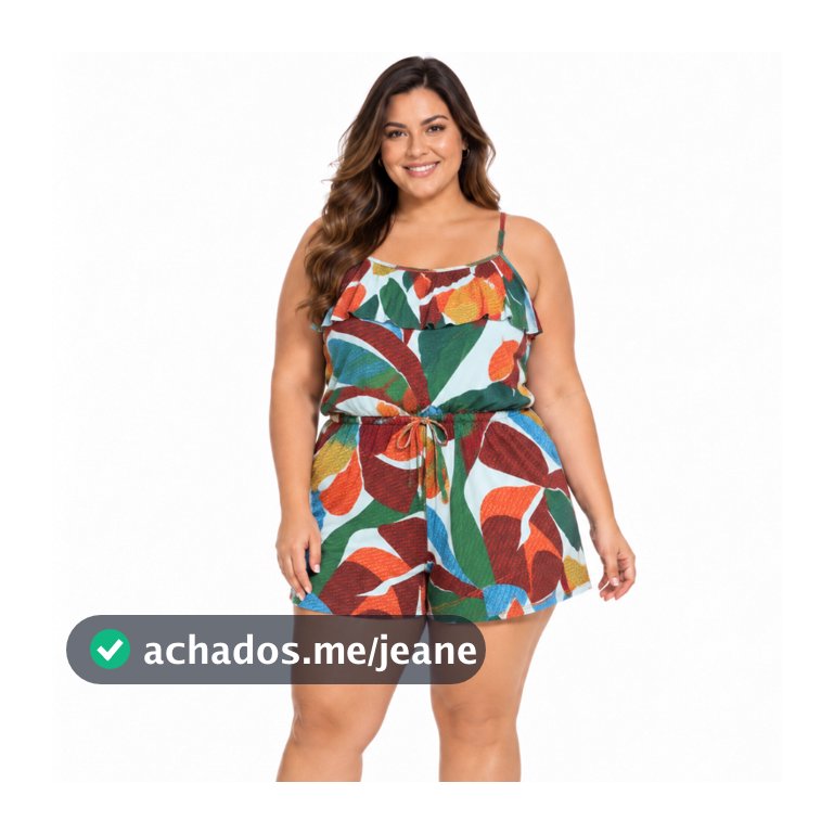 Macaquinho Plus SIze de Malha Casual