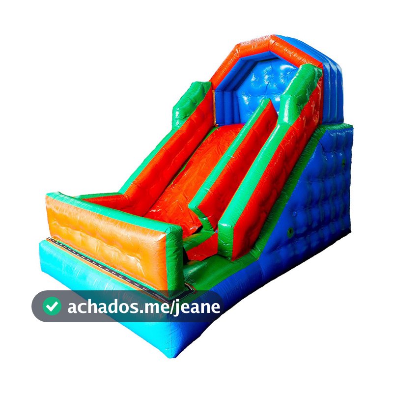 Tobogã Premium Inflável Soldado c/ Frente Removível s/ Motor