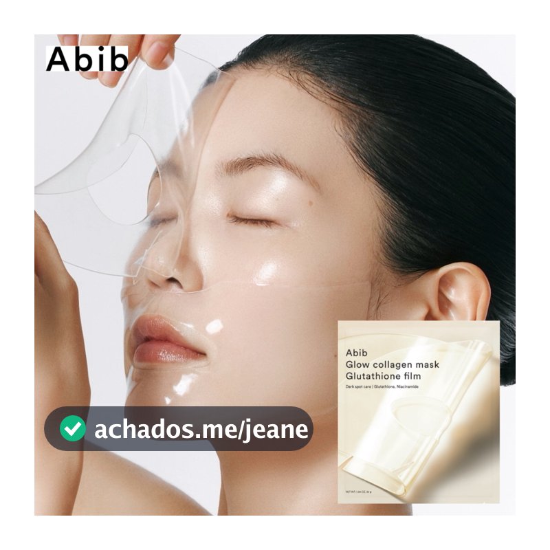 Máscara ABIB Glow Colágeno Glutationa (4 Unidades) – Clareamento e Firmeza