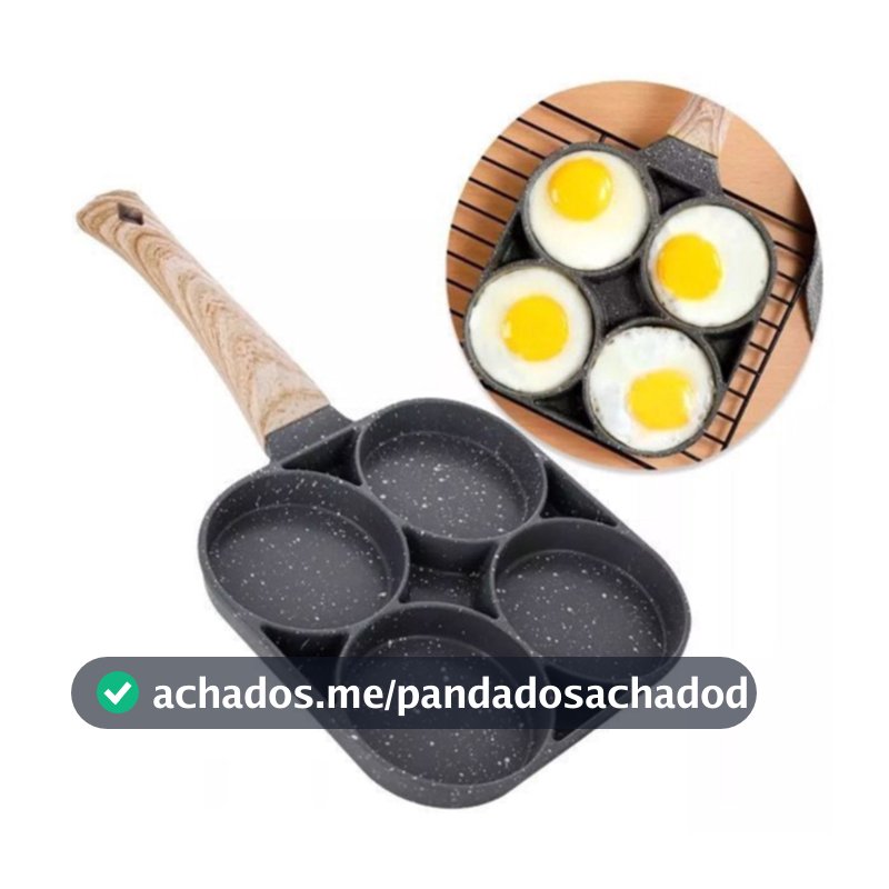 Frigideira Antiaderente 4 Partes Ovo Hambúrguer