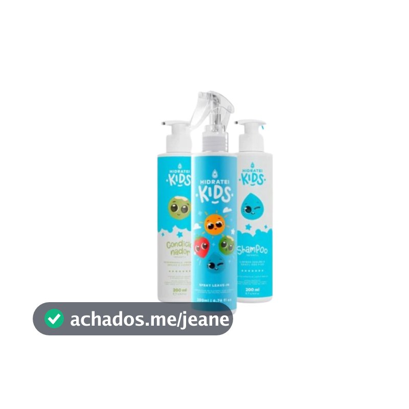 Kit Infantil Kids Hidratei: Shampoo + Condicionador 200ml Fios Limpos Macios Sem Embaraçar