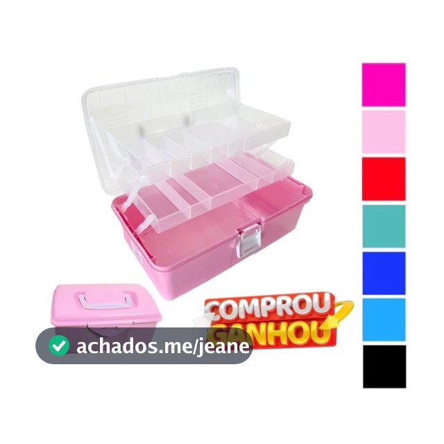 Maleta Organizadora Plástica Multiuso Com Divisórias + Mini Baby Box - Mega Box Plasnorthon