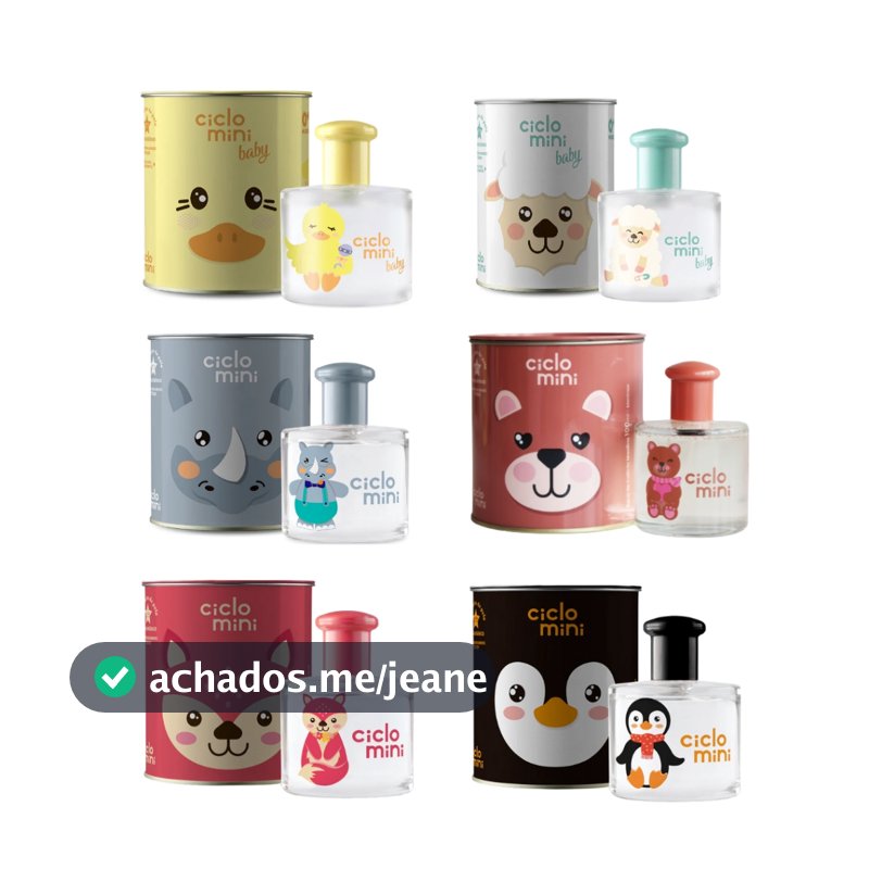 DEO COLÔNIA CICLO MINI E BABY - ESCOLHA A SUA