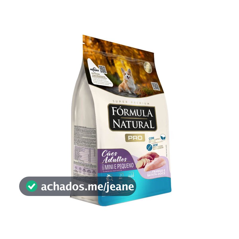 Ração Fórmula Natural Pro Cães Adultos Porte Mini e Pequeno 15kg Adimax