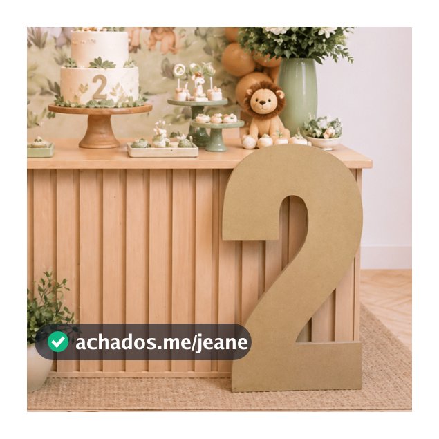 Números 60cm Decorativos MDF Cru Base Apoio Chão Festas Eventos Cenário