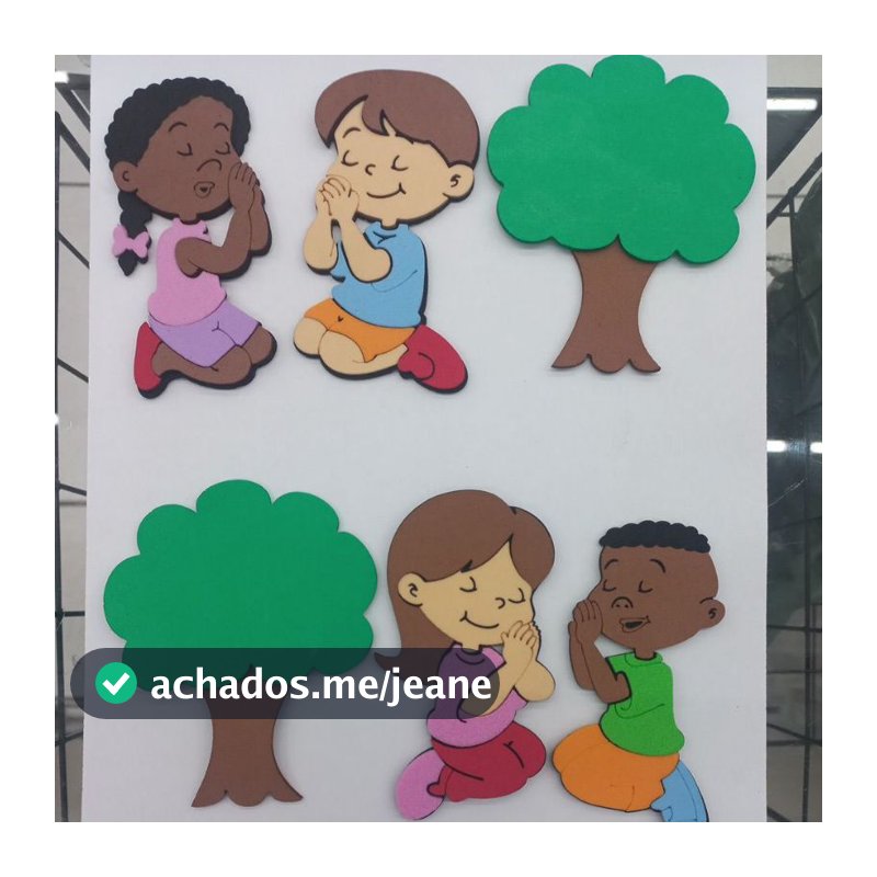 mini painel criança orando kit com 6 pcs 9 ctm