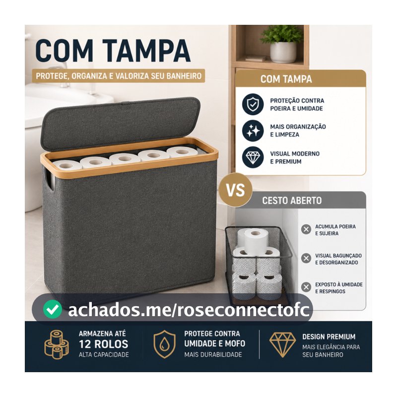 Cesto De Papel Higiênico Para Banheiro Com Tampa Cesta De Armazenamento Multiuso