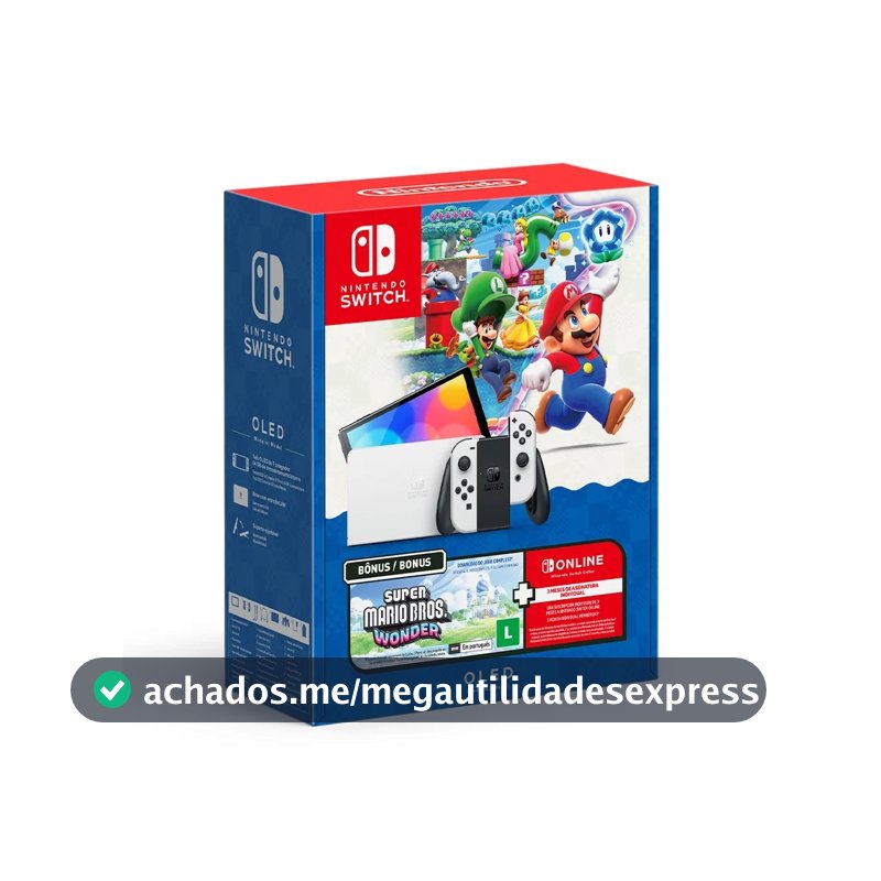 Console Nintendo Switch OLED + Super Mario Bros + 3 Meses NSO
