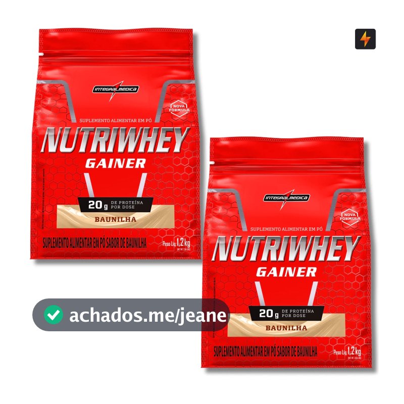 Kit 2x Nutri Whey 1,2kg Nova Embalagem - Nova Fórmula 20g Proteína Integralmedica