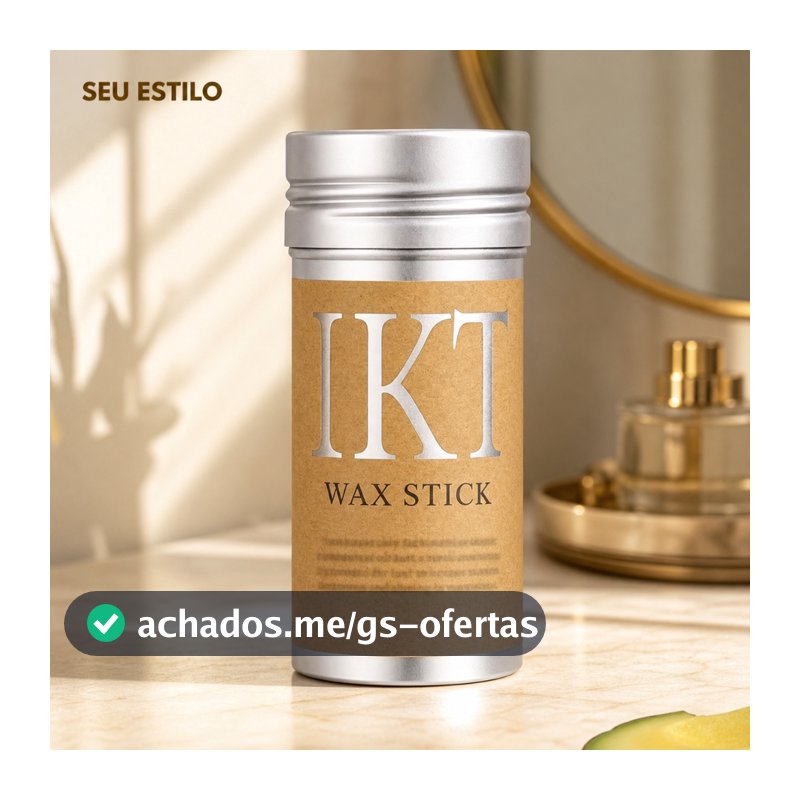 Bastão de Cera Capilar IKT Wax Stick Controla Fios Rebeldes Elimina Frizz Deixa Cabelo Alinhado para Penteados Perfeitos