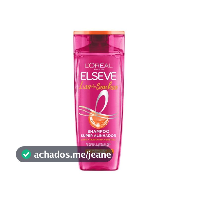 Shampoo Elseve Liso Dos Sonhos AHA + Queratina Vegetal 200ml