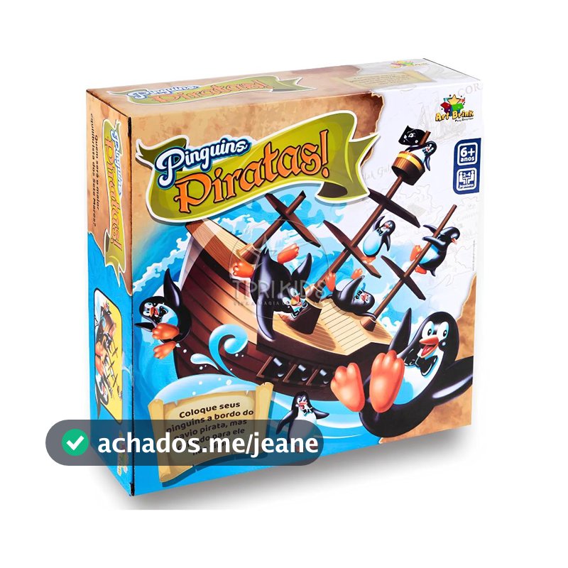 Pinguim Pirata Equilíbrio Navio Brinquedo Infantil Jogo Tabuleiro Empilhar Educativo Família 4+ Anos