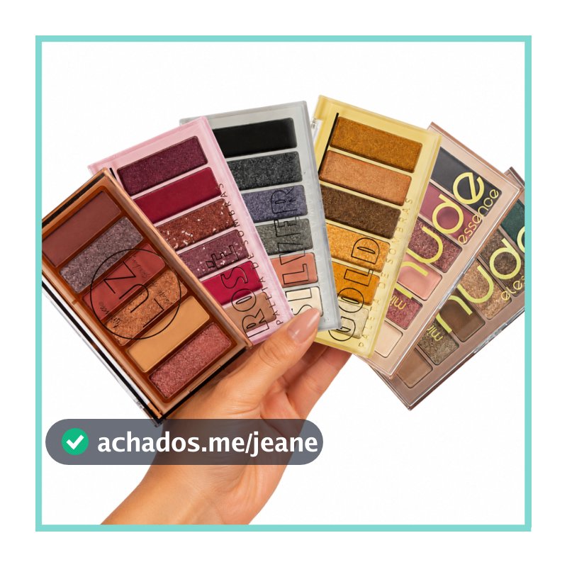 Paleta de Sombras Luisance Luz Silver Rosé Gold Mini Nude Compacta Pigmentada Matte e Cintilante