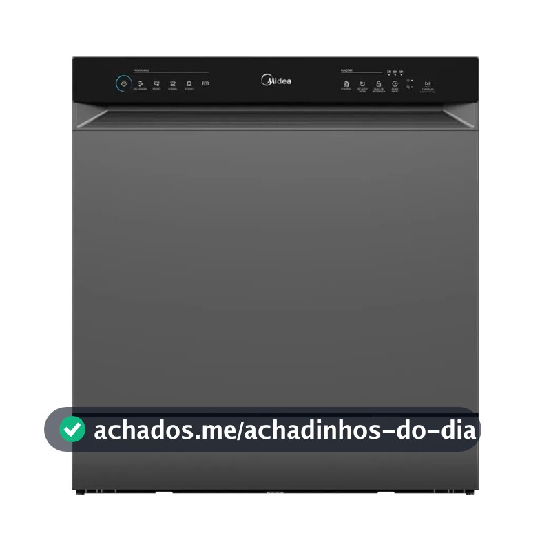 LAVA LOUCAS 8 SERVIÇOS MIDEA TOUCH 780W 127V CZA MDWTF08S1