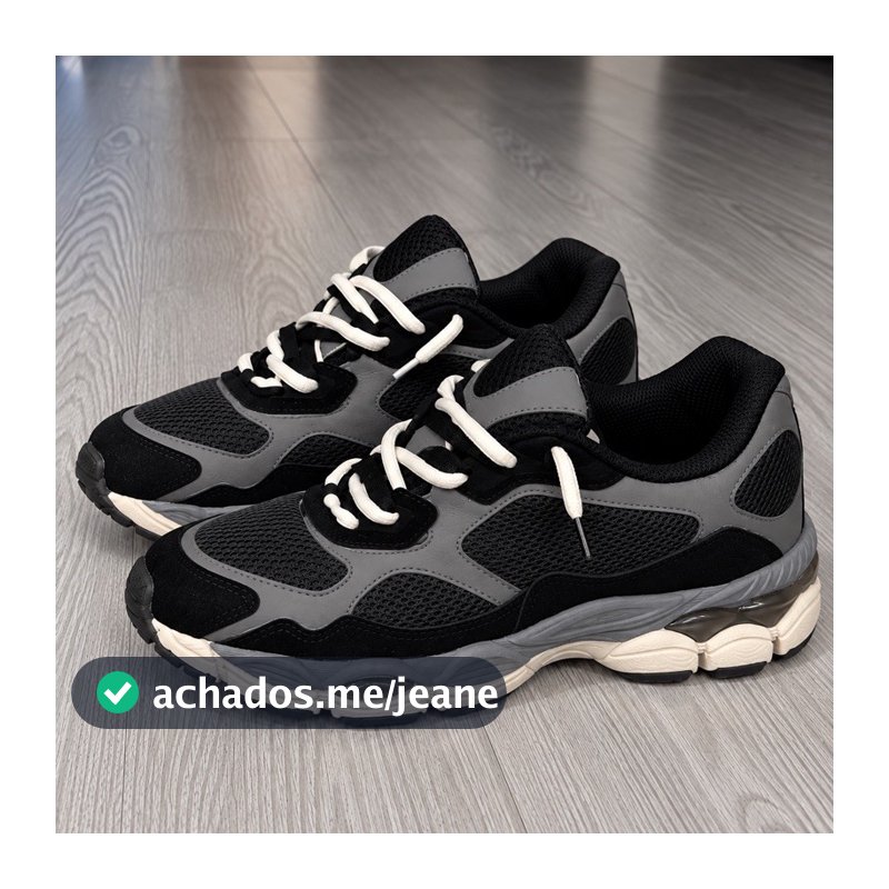 Tênis De Chunky Gel Masculino Corrida Esportivo  Creme Potência Preto Azul Cinza Branco