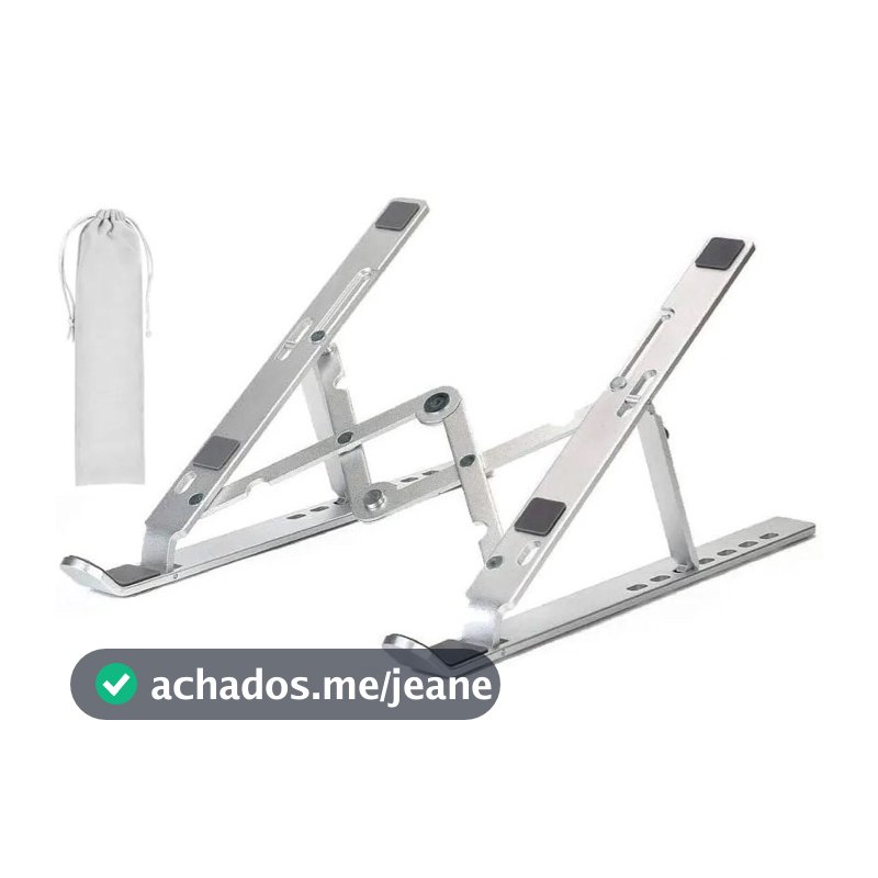 Suporte Para Notebook Alumínio Ajustável Dobrável - Conforto