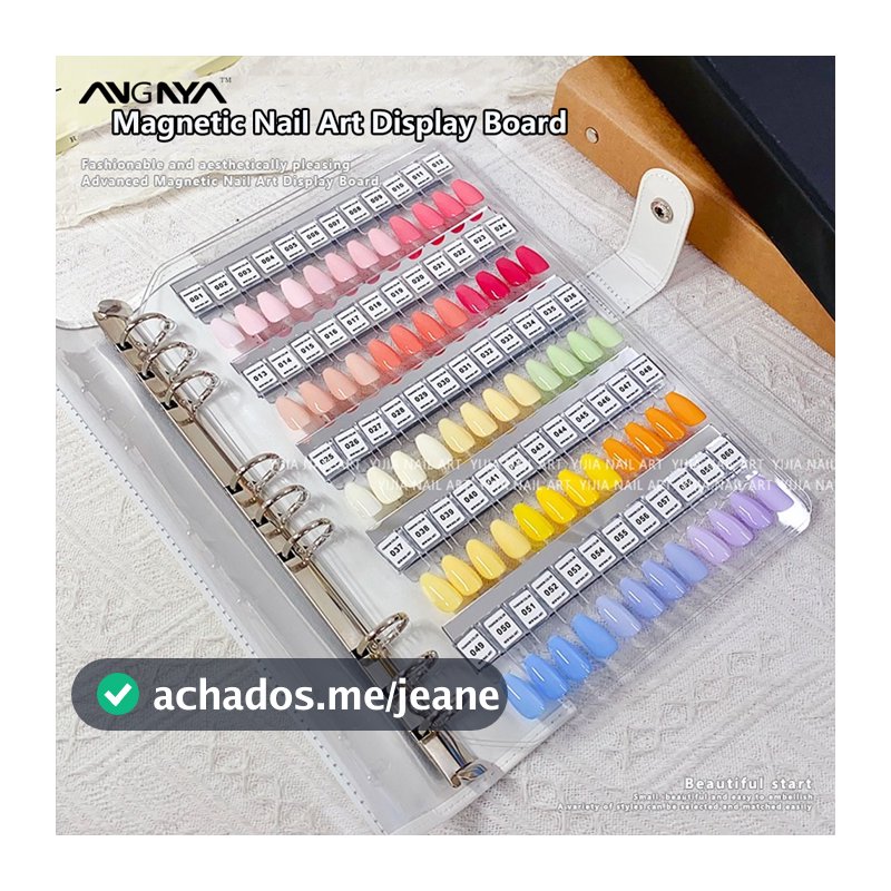 ANGNYA Gráfico De Cores De Unhas De 120 Com Display De Esmalte Em Gel Magnético Novo Design Livro De Exibição