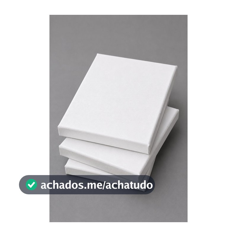 Kit 30 Telas Para Pintura 10x15cm Algodão com Armação de Madeira