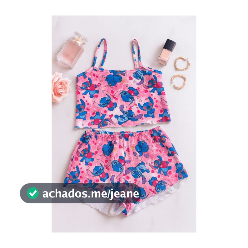 Conjunto Pijama Feminino Cropped  + Short Verão Virginia Blogueira Personagens Estampas Divertidas