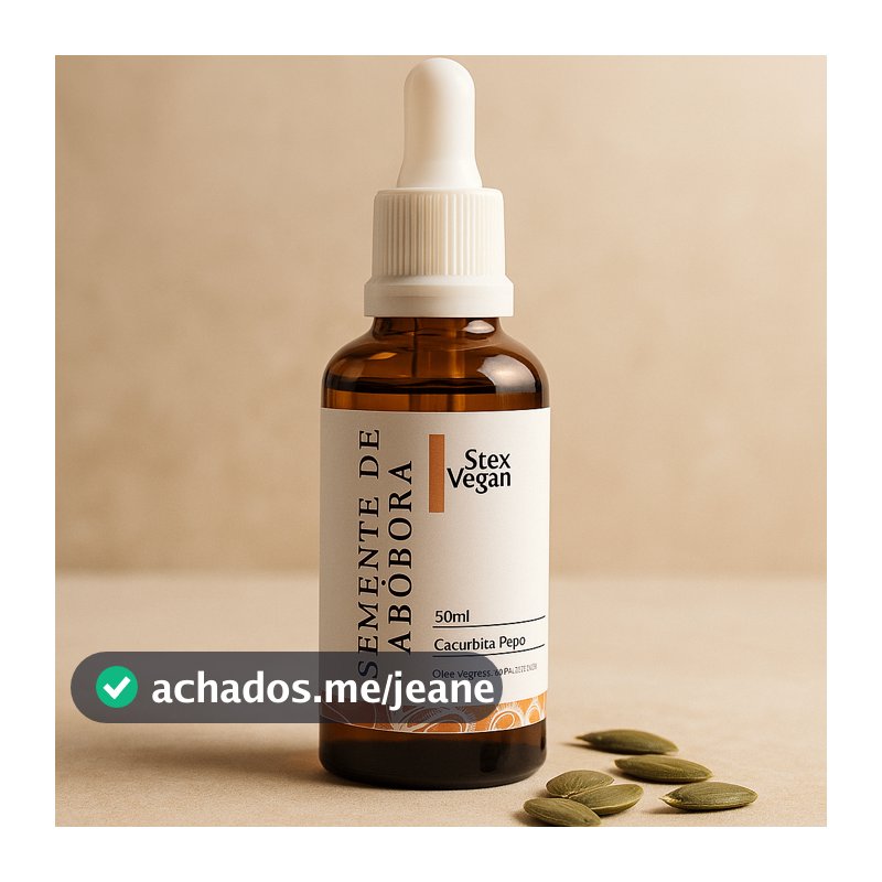 Óleo Vegetal de Semente de Abóbora 100% Puro e Natural 50mL | Hidratação, Regeneração, Fortalecimento
