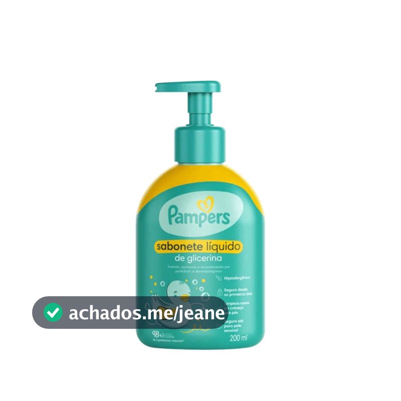 Sabonete Líquido Corporal Glicerina Pampers 200ml