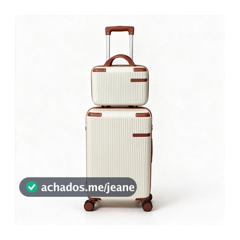 Kit2 Conjunto de Mala de Viagem : Mala de Mão + Necessaire com Cadeado e Rodas Giratórias 360° ABS Ultrarresistente | Zí