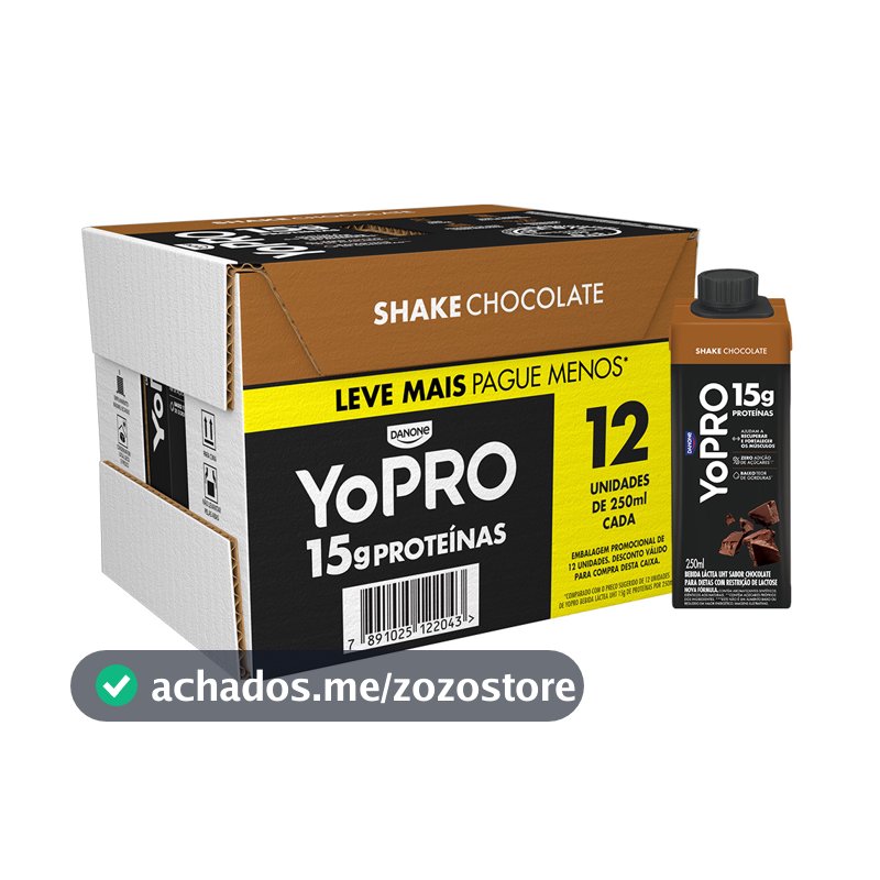 YoPRO Chocolate 15g de proteínas 250ml - 12 unidades