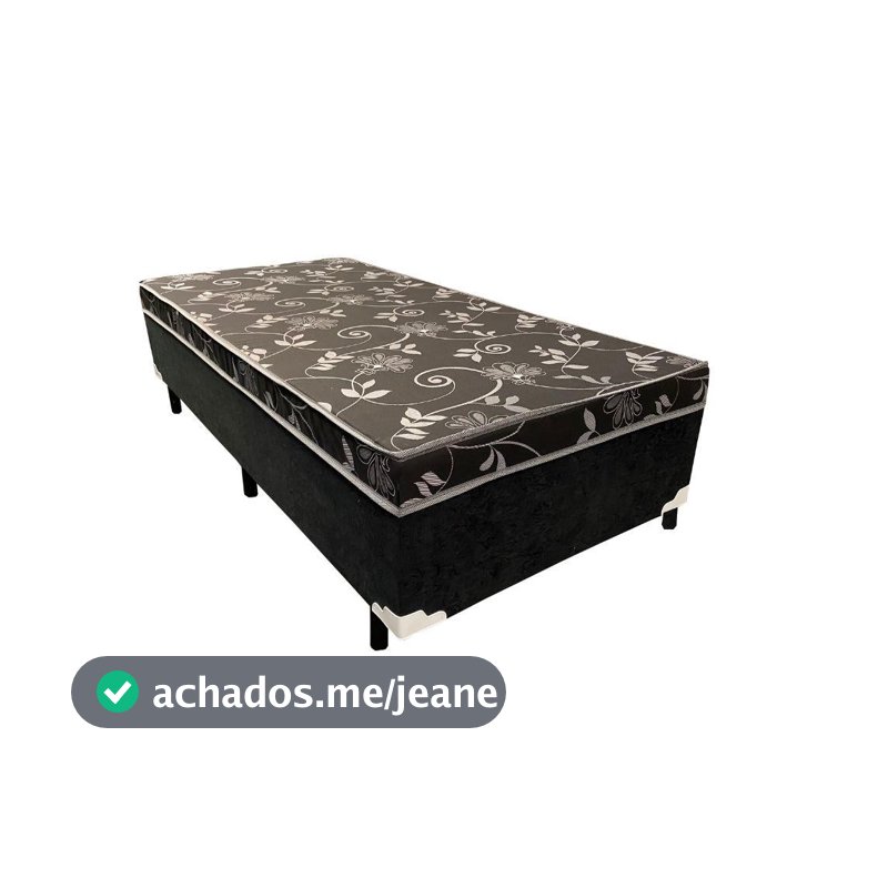 Cama Box Solteiro Conjugado Ortopédico Sleep Black 88x188x53