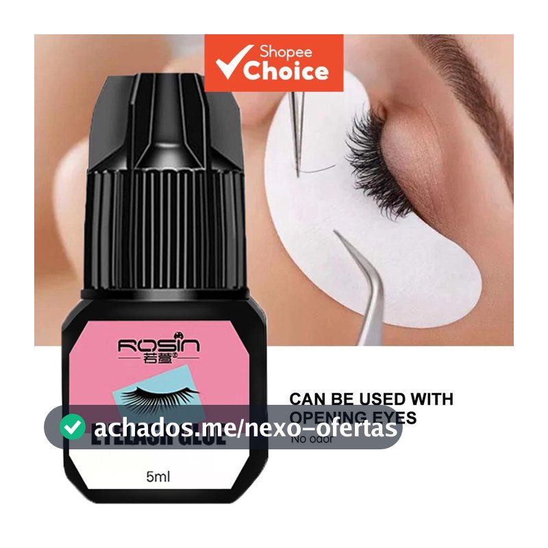 Cola Para Extensão De Cílios Preta 5 Ml Enxerto Seguro E Inodoro Não Irritante De Longa Duração