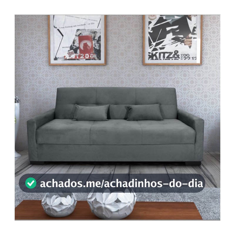 Sofá Cama 3 Lugares 3 Posições Lavínia Matrix 88x203x92cm